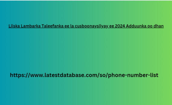 Liiska Lambarka Taleefanka ee la cusboonaysiiyay ee 2024 Adduunka oo dhan