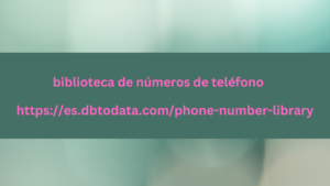 biblioteca de números de teléfono